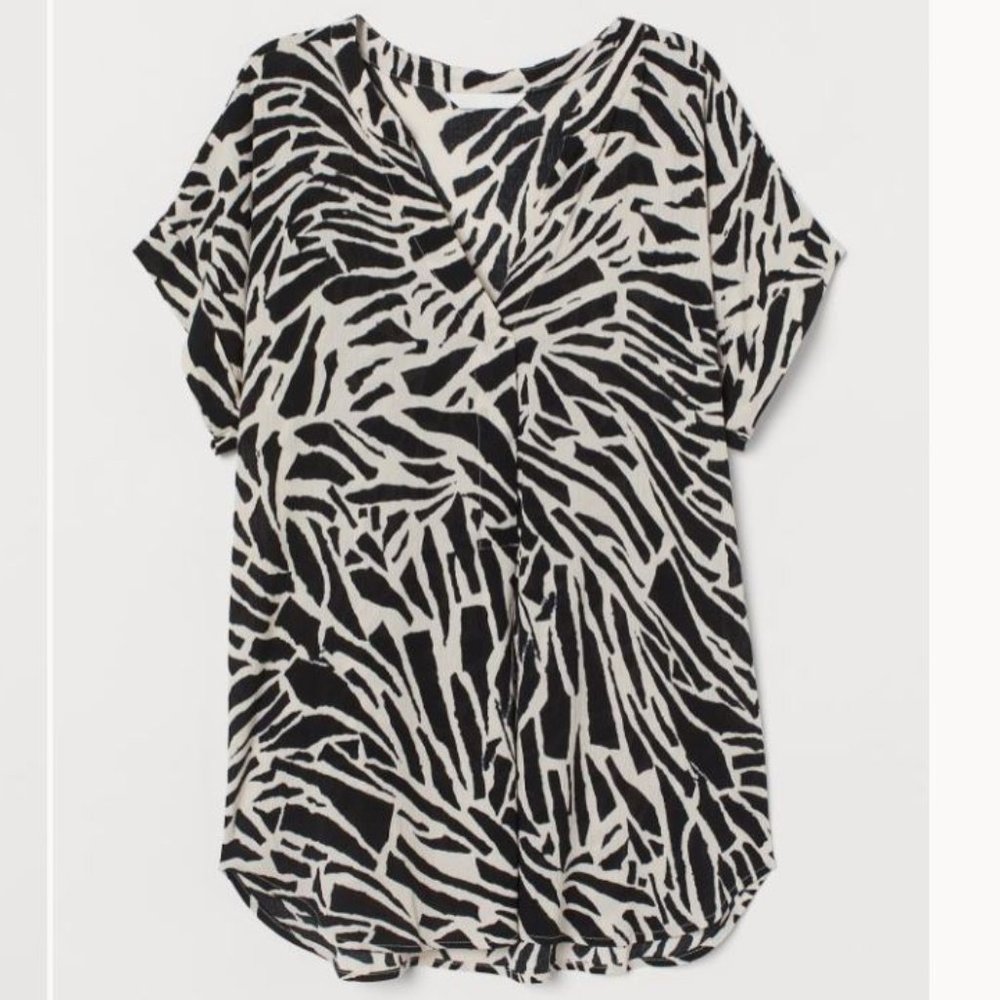 H&M Pattern Relaxed-fit Blouse